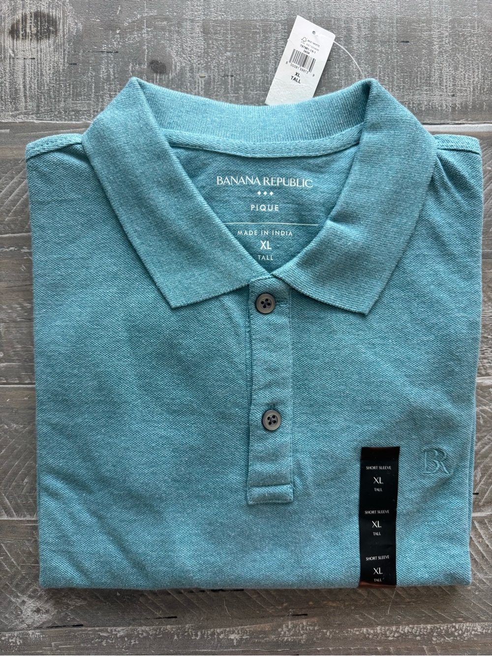 Banana Republic Men’s Teal Pique Polo Shirt